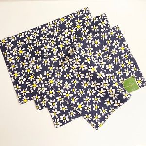 Kate Spade French Navy Daisy Fields Placemat Set 4